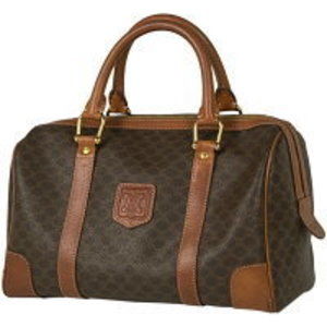 Celine Macadam handbag Boston bag brown canvas